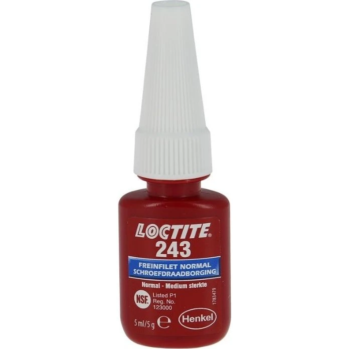 Loctite 243 Skruesikring, 5 ml, Blå