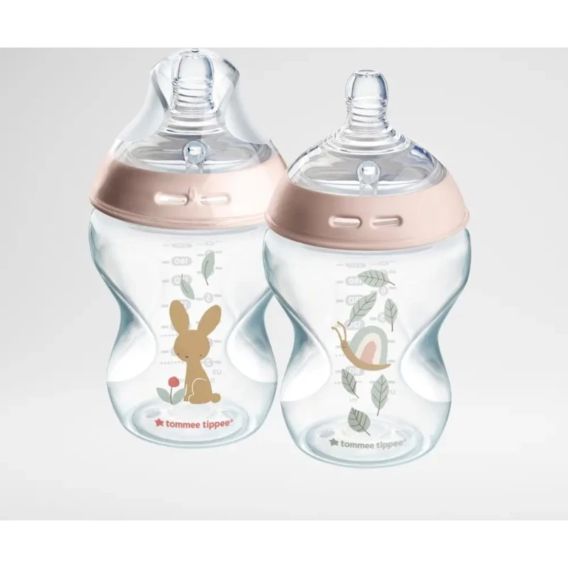 Tommee Tippee Natural Start Sutteflaske 2 x 260 ml - Pink