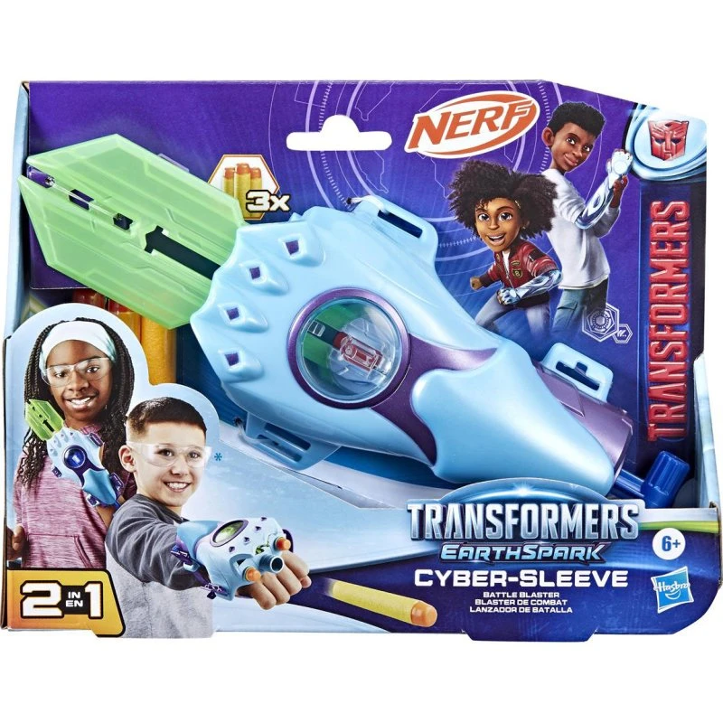 Transformers Earthspark Roleplay Cyber-Sleeve Blaster – 3 Nerf Pile, 6+ år