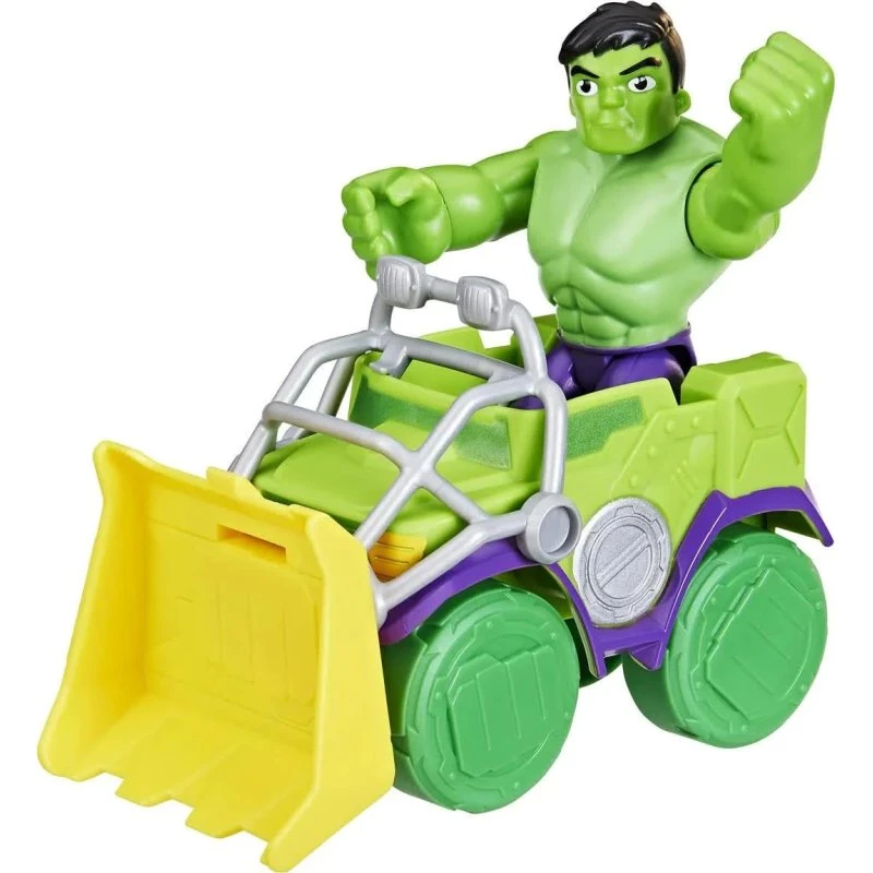 Hasbro Marvel Spidey og hans Fantastiske Venner Hulk Smash Lastbil Sæt – 10 cm Figur med Bulldozer