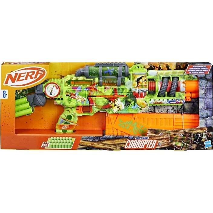 Nerf Zombie Corrupter - Graffitidekoreret Dartblaster med 18-dart Clip