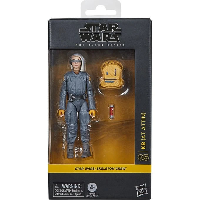 Hasbro Star Wars The Black Series KB (At Attin) 15 cm, Skeleton Crew – Inkl. Rygsæk og Lommelygte