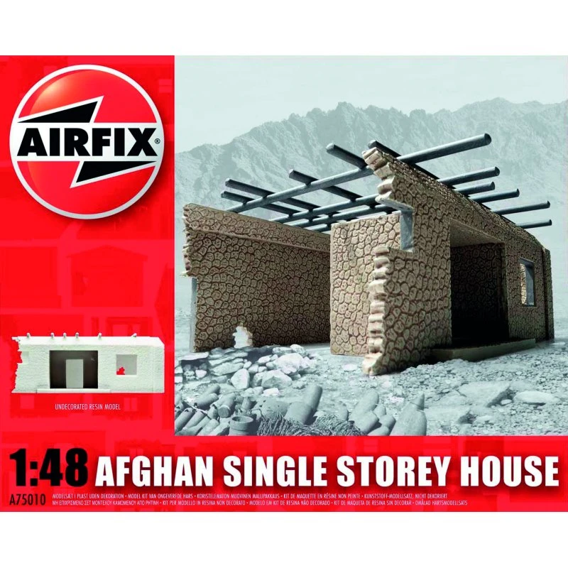 Airfix Afghan Single Storey House Modelhus 1:48, 8+ år