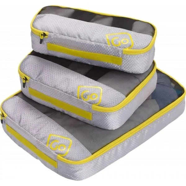 GoTravel Triple Packing Cubes, 3-delt, gul