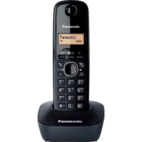 Panasonic KX-TG1611 Trådløs Telefon Sort med Opkalds-ID