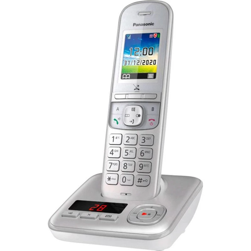 Panasonic KX-TGH720GG Fastnettelefon Perlemorssølv med Dock