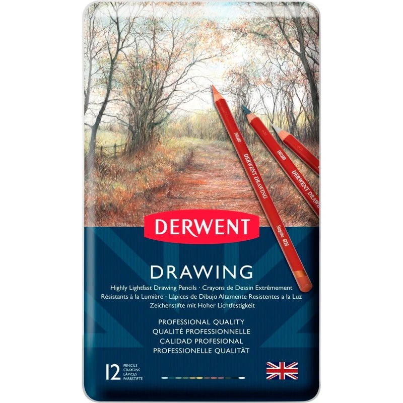 Derwent Drawing Blyant Sæt 12 Farver