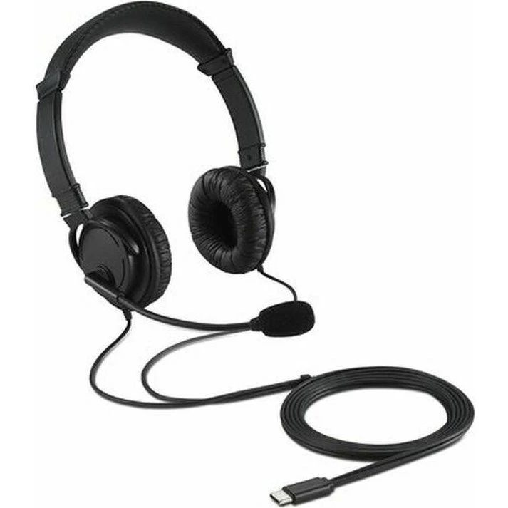 Kensington K97457WW USB-C Hi-Fi-hovedtelefoner med mikrofon, sort