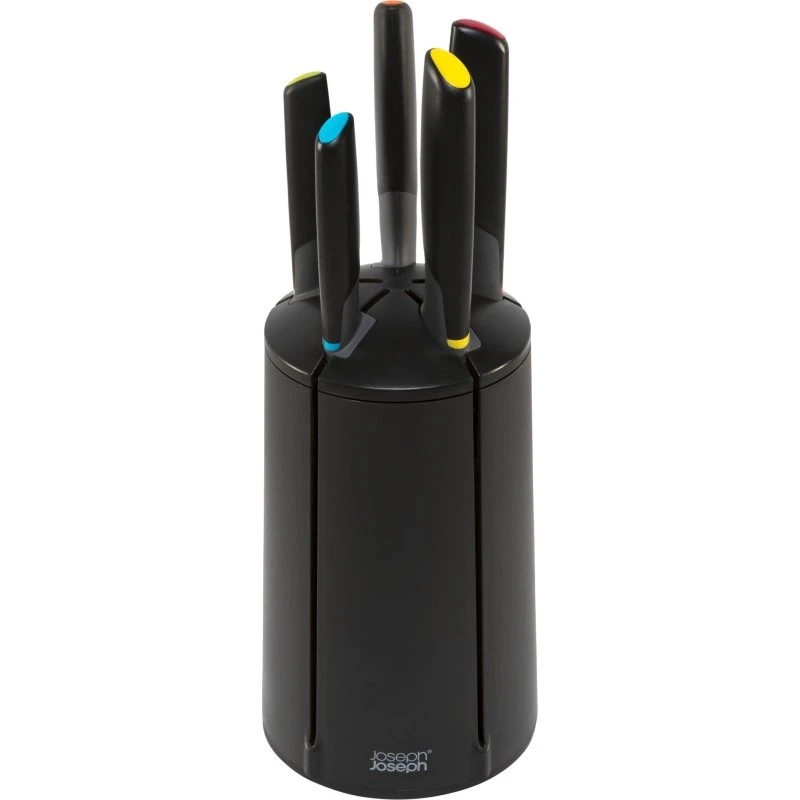 Joseph Joseph Elevate Knivblok med 6 Knive, Sort