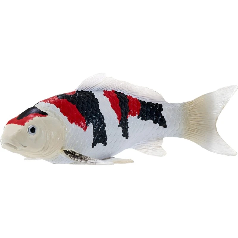 Mojo Showa Sanshoku Koi Karpe Figur, 12,6x5,8x4,5 cm, Håndmalet, Flerfarvet