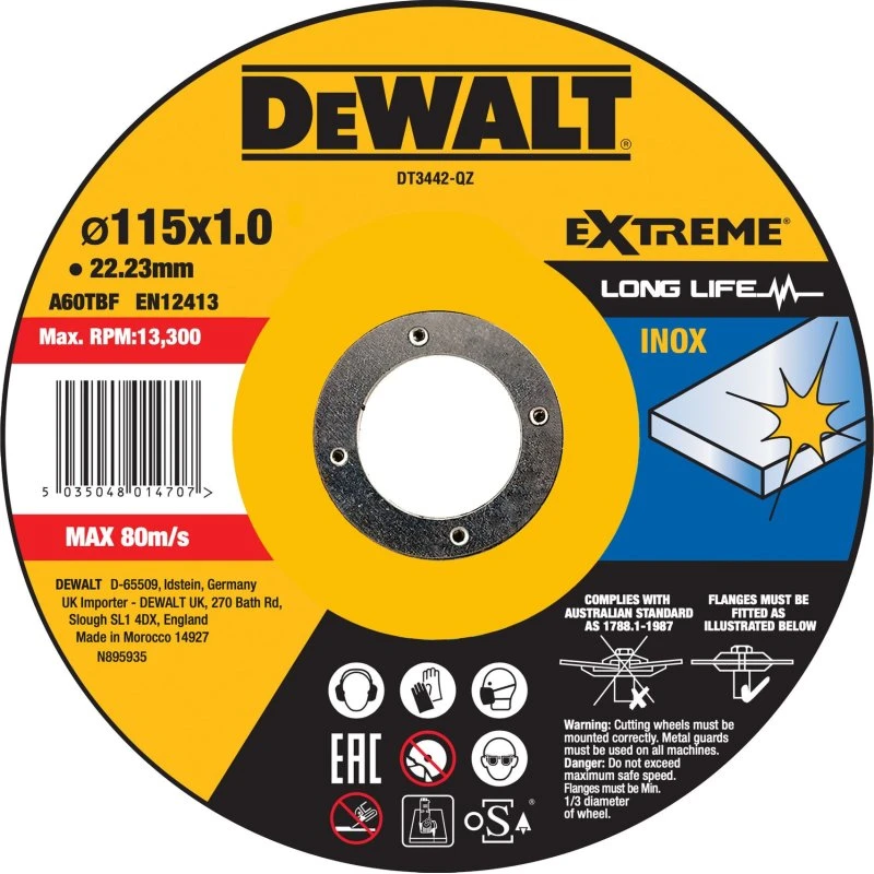 DeWALT DT3442-QZ EXTREME Skæreskive 115mm