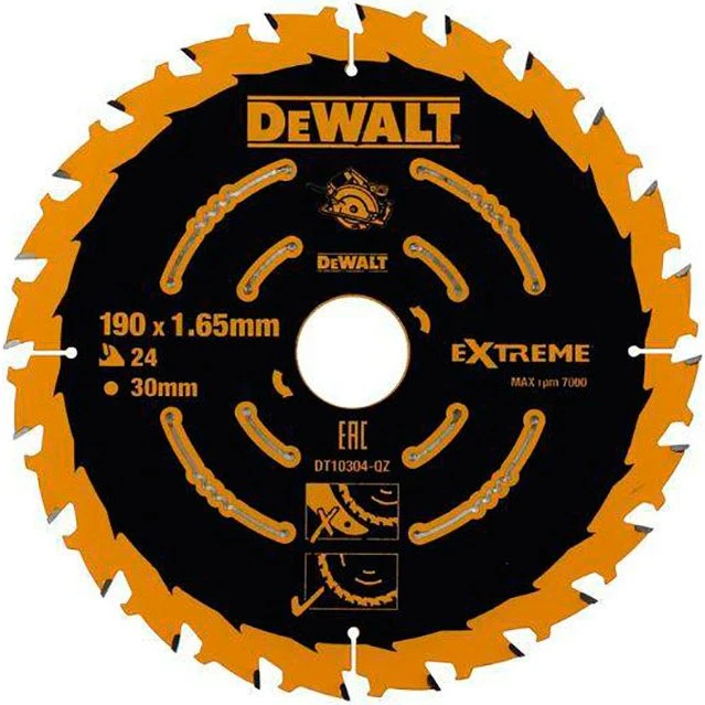 DeWalt Extreme Rundsavsklinge 190 mm, 24 tænder