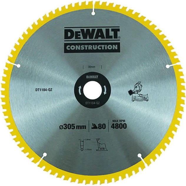 DeWalt DT1184 Rundsavklinge 305mm, 80 Tænder