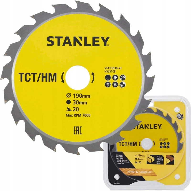 Stanley STA13030 Rundsavklinge 190x30mm 20T