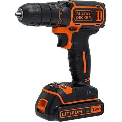 Black & Decker BDCDC18 18 V Skruemaskine, sort/orange