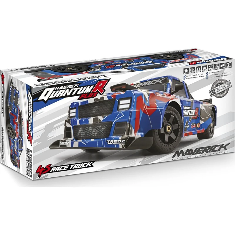 Maverick QuantumR Flux 4S 1:8 Blå/Rød Fjernstyret Truck