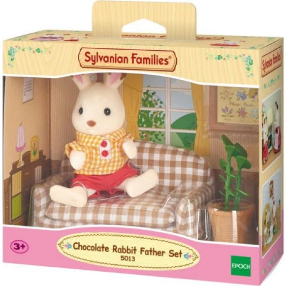 Sylvanian Families Far Chokoladekanin med Møbler - 3+ år