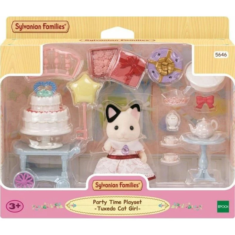 Sylvanian Families Tuxedo Cat Girl Party Time (5646)