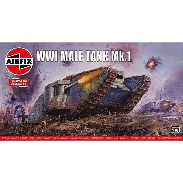 Airfix WWI Male Tank 1:76 Byggesæt