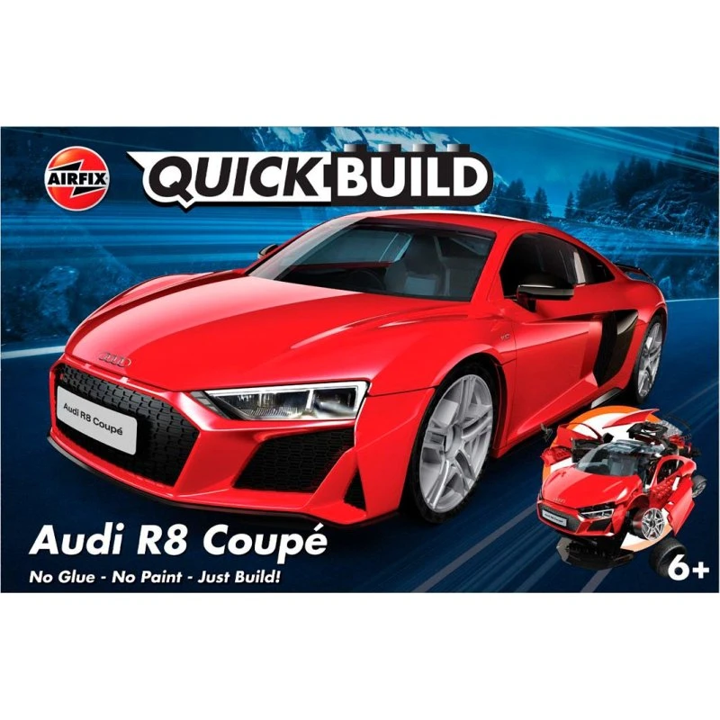 Airfix Quick Build Audi R8 Coupé, 45 dele