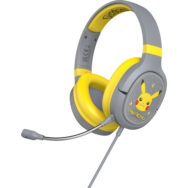 OTL Pokémon Pikachu Gaming Headset, Grå/Gul, 3,5mm