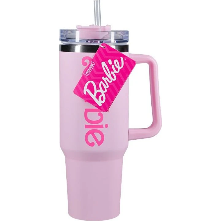 Paladone Barbie XL 1200ml Termokop med Sugerør