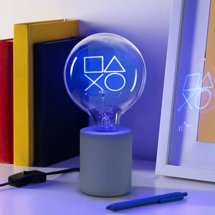 Paladone PlayStation LED Neonpære Lampe, E27, 1W, blå
