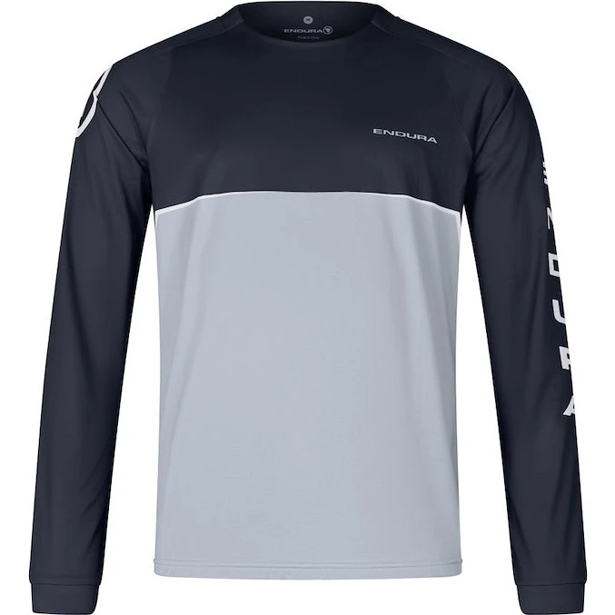 Endura CORE PRINTED TEE Långærmes Cykeltrøje Sort-Grå M