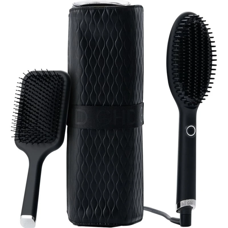 GHD Glide Hot Hårbørste, Sort med Paddle Brush og Etui