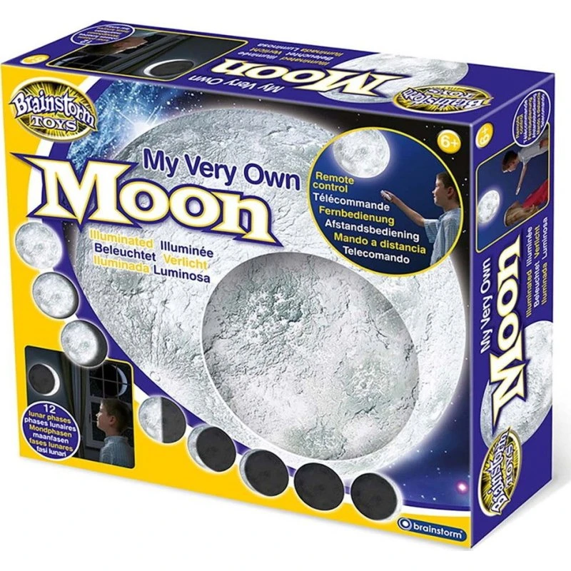 Brainstorm My Very Own Moon – Måne Nattelampe med 12 Lysskift og Fjernbetjening