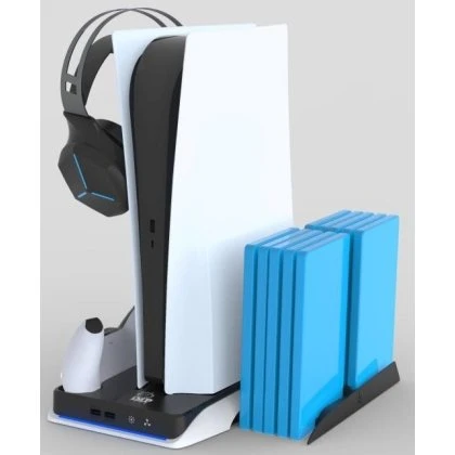 iMP TECH DLX+ LED Charger Tower PS5 Hvid