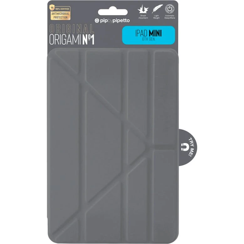 Pipetto Origami No1 Case til iPad mini 6, mørkegrå