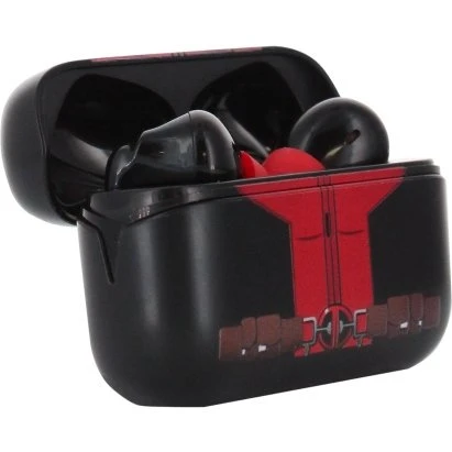 Holdems TWS Buds - Deadpool, Sort, USB-C, 28+ timer spilletid