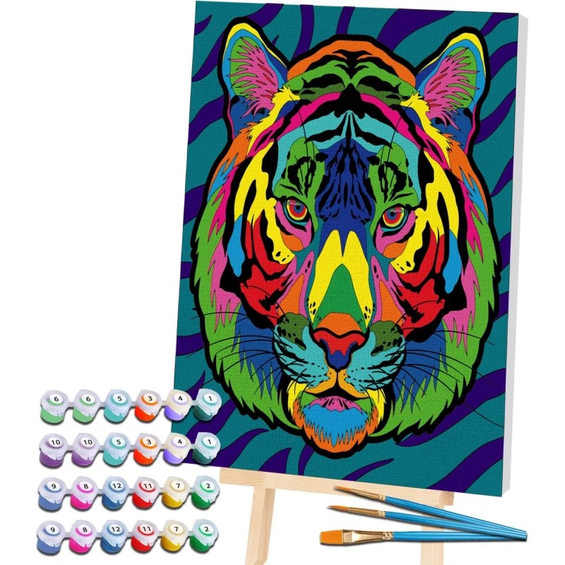Splat Planet Mal efter Tal - Tiger 40x30 cm