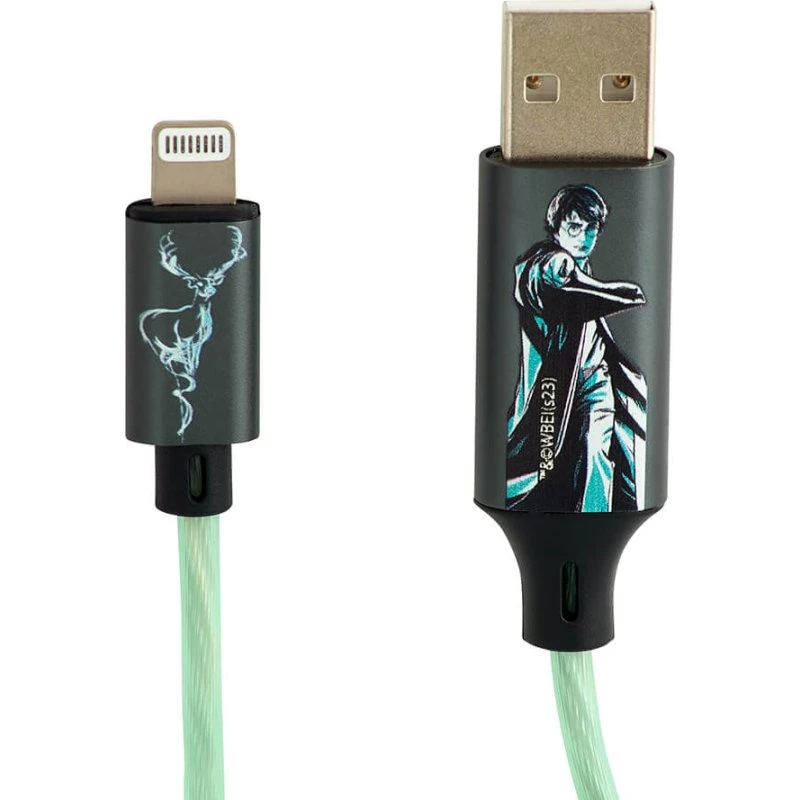 Harry Potter USB A til Lightning Light-Up 1,2m MFI Patronus