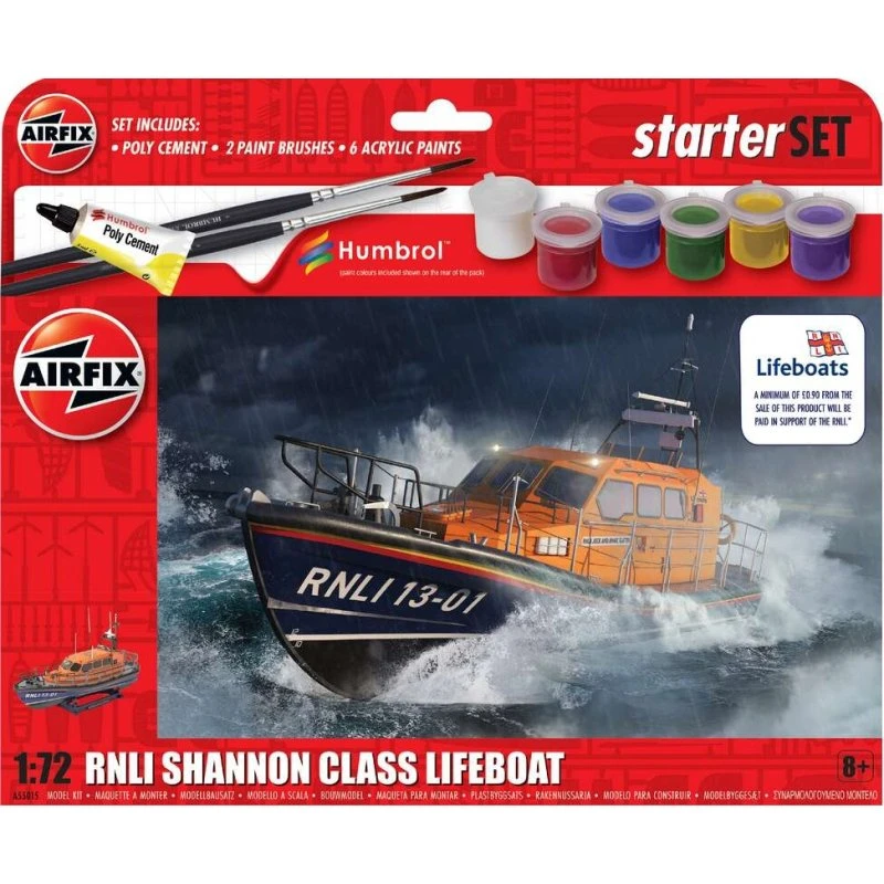 Airfix RNLI Shannon Class Lifeboat 1:72 Starter Set