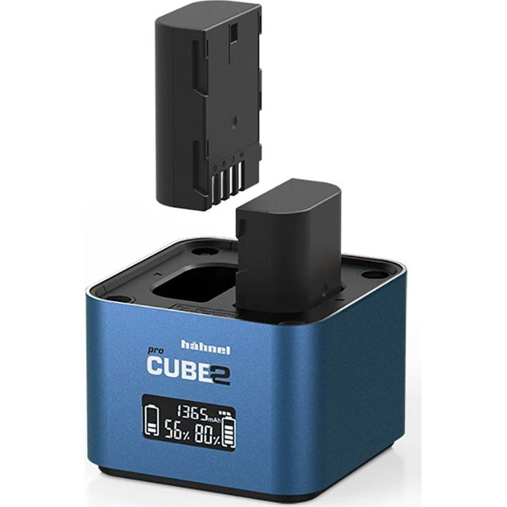 Hähnel ProCUBE 2 Dobbeltoplader til Panasonic Kamerabatterier med LCD-skærm