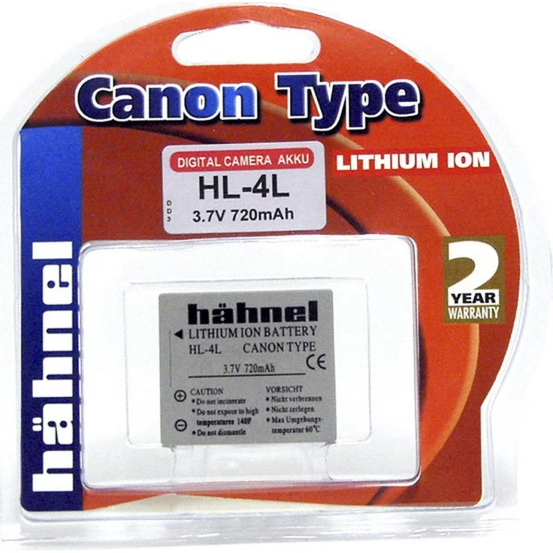 Hähnel HL-4LHP Batteri til Canon Kameraer, 760mAh, Genopladelig