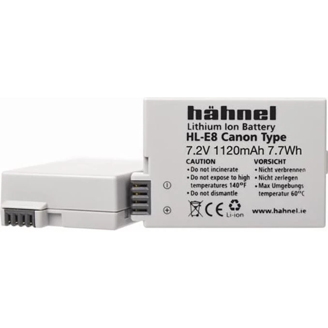 Hähnel HL-E8 1120mAh Li-Ion batteri til Canon kameraer