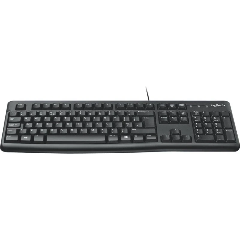 Logitech K120 USB Tastatur, Sort, US QWERTY
