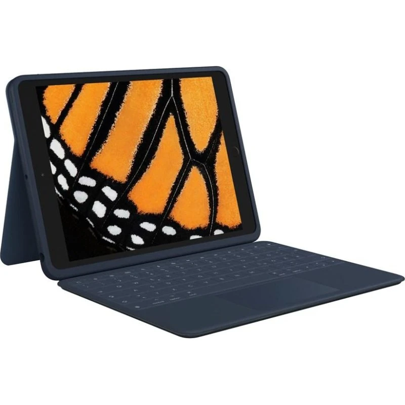 Logitech Rugged Combo 3 Touch Tastatur & Folio til iPad 7./8./9. gen. (Marineblå)