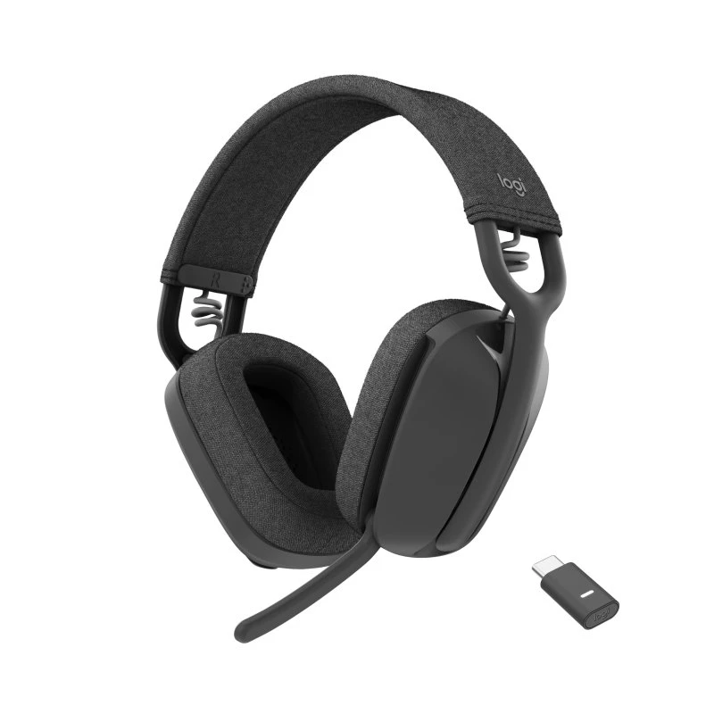 Logitech Zone Vibe Wireless Høretelefoner Sort Grå