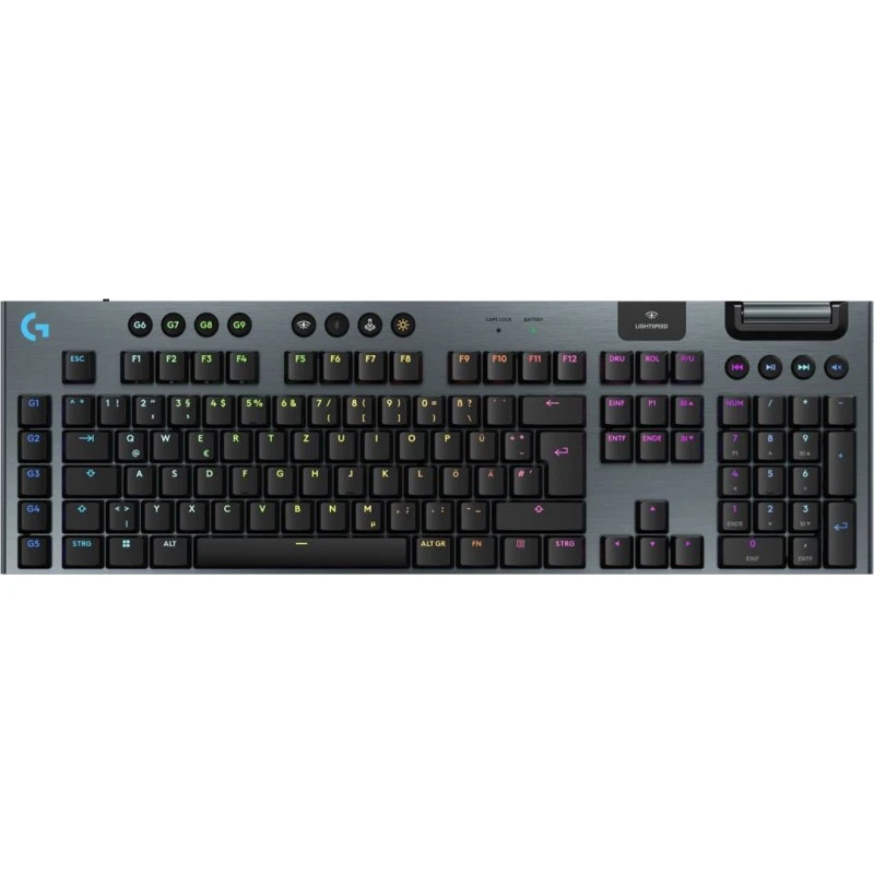 Logitech G915 X Tactile - Trådløst Gaming Tastatur - Tysk - Sort