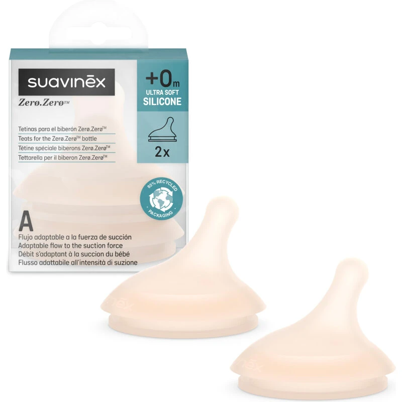 Suavinex Zero Suttehoveder til Anti-Kolik Flasker 2 stk
