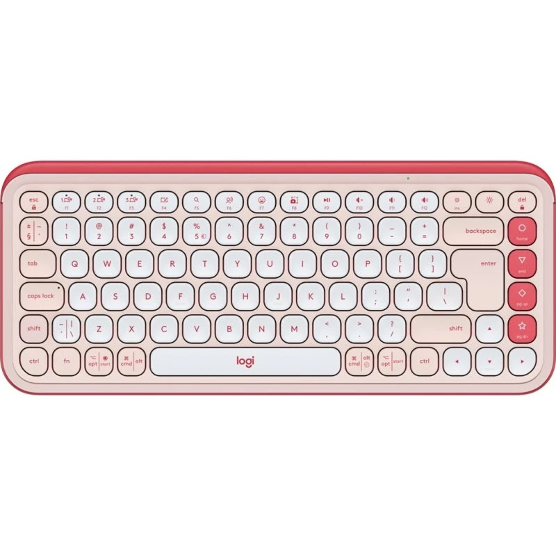 Logitech POP Icon Keys Trådløst Tastatur, Hvid, US-Layout