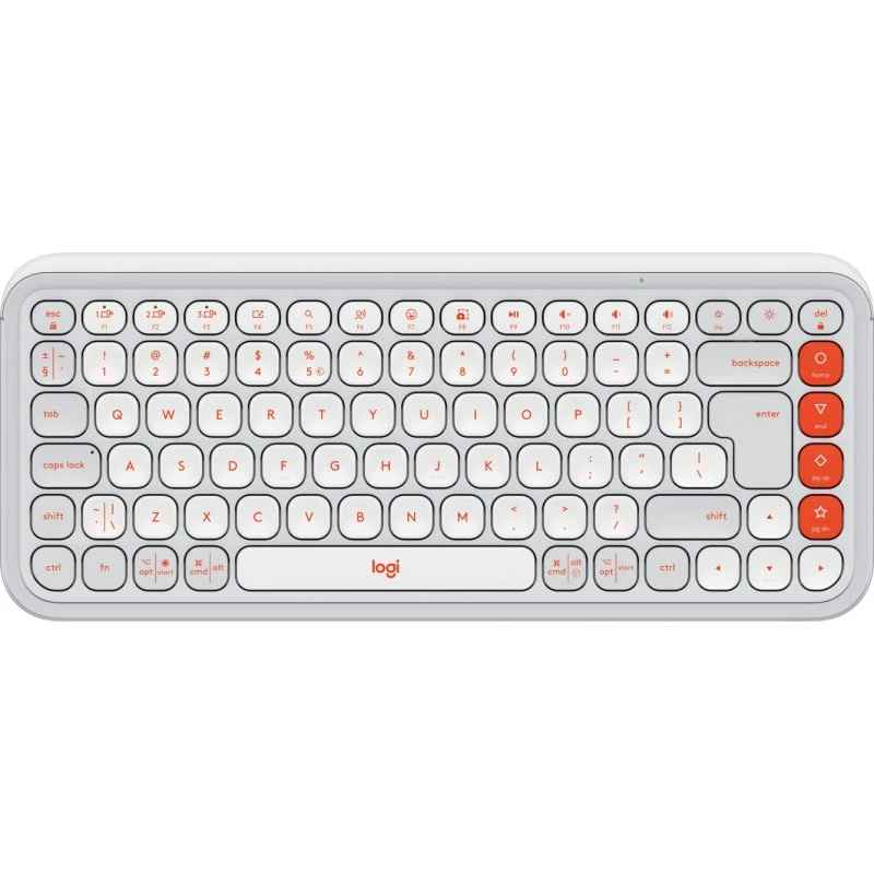Logitech POP Icon Keys Tastatur, Trådløs, US International, Hvid
