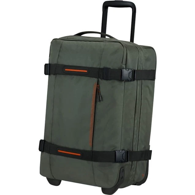 American Tourister Urban Track Duffel Taske med Hjul, Grøn, Small, 55L