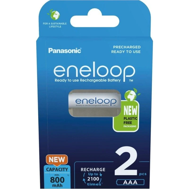 Panasonic Eneloop AAA 800 mAh 2 stk. genopladelige