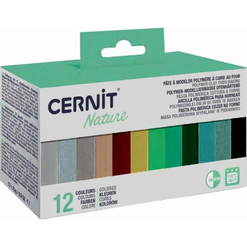 Cernit Nature Modellervoks 12x25g, 12 Farver