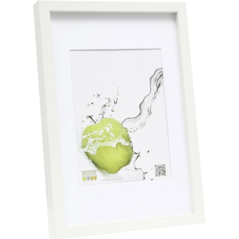 Deknudt S40AK1 P1 15x20 cm Hvid Træ Billedramme med Passepartout